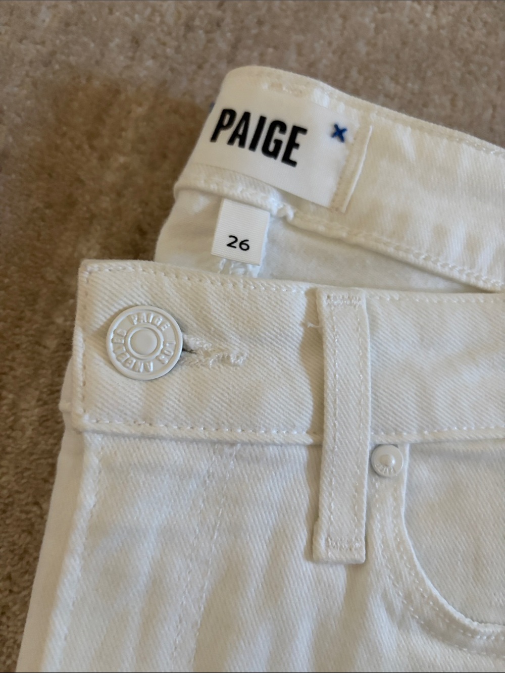 PAIGE Cindy Crop White Jean - Picture 3 of 7